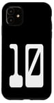 Coque pour iPhone 11 Number Ten #10 Uniforme d'équipe sportive anniversaire anniversaire