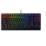 Razer BlackWidow V3 Tenkeyless (Green Switch) - Compact Mechanical Gaming Keyboard (Clicky Mechanical Switches, Compact Form Factor, Fully Programmable Keys) US Layout | Black