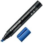 Staedtler Lumocolor Permanent Marker 350-3 Chisel Tip - Blue (Pack of 10)