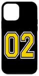 iPhone 12 mini Number 02 in Yellow White Black Case