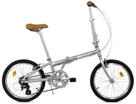 FabricBike Folding Vélo Pliant Mat Mixte, Gris Spatial 7 Vitesses, 20"