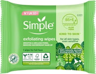 Simple biodegradable Exfoliating Face Wipes cleansing wipes to smooth skin and 