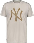 New Era MLB Seasonal Team Logo New York Yankees Stone T-Shirt Homme T-Shirt Homme Med Beige FR : XS (Taille Fabricant : XSS)