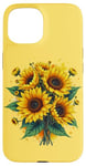 iPhone 15 Yellow Sunflowers Cute summer flowers Floral Positivity Case