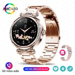 Fashion Women Smart Watch, Heart Rate Custom Dial Watch Make Voice Call, GIFT