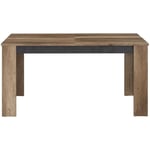 Table avec allonge - STEIN - Rectangulaire - Chêne et steam Black - 6 personnes - 157 / 207 x 90 x 77,8 cm - PARISOT