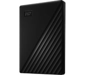 WD My Passport Portable Hard Drive - 1 TB, Black, Black