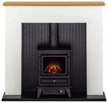 Adam Innsbruck Surround with Hudson Stove Suite-White