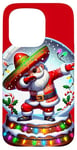 iPhone 15 Pro Mexican Santa Claus Dabbing Christmas Sombrero Cholo Case