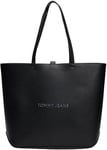 Tommy Jeans Cabas Sac Femme avec Bouton-Pression, Noir (Black), Taille Unique