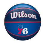 Wilson Basketball, NBA Team Tribute Model, PHILADELPHIA 76ERS, Outdoor, Rubber, Size: 7