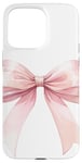 Coque pour iPhone 15 Pro Max Nœud rose coquette féminine fille bébé rose mignon girly nœuds