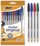 BIC Cristal Original Ballpoint Pens, Every-Day Biro Pens, Fine Point 1.0 mm, Ide