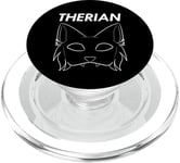 Therian Masque animal à fourrure Loup Chat Chien PopSockets PopGrip pour MagSafe