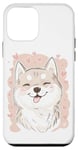 Coque pour iPhone 12 mini Adorable chien heureux entouré de cœurs