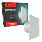 MKK Ventilateur de salle de bain avec panneau diamant - Blanc - Diamètre : 125 mm - Capteur d'humidité/hygrostat