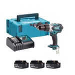 Makita DHP458RGJ-3 18v LXT Combi Drill (3x6Ah)