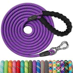 X XBEN Longe pour Chien, 3M 5M 10M 15M 20M 25M 30M Laisse de Dressage pour Chien, Laisse pour Chien avec Poignée Confort et Mousqueton Verrouillable, Longe Robuste pour Petits, Moyens et Grands Chiens