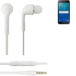 Headphones for Samsung Galaxy J2 Core headset in ear plug white