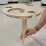 Table De Pique-Nique Pliante En Bois 2 En 1, Support Pour Verres À Vin, Pour L'extérieur