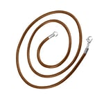 mumbi Bracelet enroulé de 3 mm - Collier enroulé - Chaîne en cuir - 45 cm - Pour homme et femme - Marron clair