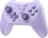 Manettes Switch Controller Switch Gamepad Switch Sans Fil Bluetooth Joystick Contrôleur Switch Pro 6 Axes Avec Double Moteur Intégré Pour Switch Pro Lite Oled Et Steam Manette Pc Violet