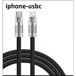 2m 120W snabb iphonei-usbc laddare svart svart