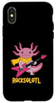 Coque pour iPhone X/XS Rocksolotl Guitare Axolotl pour enfant