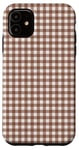 Coque pour iPhone 11 Motif vichy marron