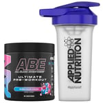 Applied Nutrition Bundle ABE Pre Workout 375g + 700ml Protein Shaker | All Black Everything Pre Workout Powder, Energy & Physical Performance with Creatine, Beta Alanine (Bubblegum Crush)