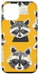 Coque pour iPhone 12 mini Jaune Moderne Ethnique Stay Trashy Rétro Style Drôle Raton Laveur