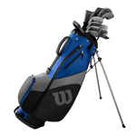 Wilson - 1200 TPX Graphite Golf Package Set with 10 Clubs and Bag - Blue