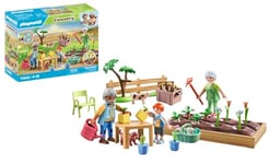 Playmobil 71443 Grands-Parents et Potager - Country - avec 2 Animaux et 3 Personnages - Jouet fabriqué avec Plus de 80% de matériaux recyclés ou biosourcés en Moyenne. Dès 4 Ans