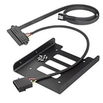 KabelDirekt – SSD/HDD installation frame + 30cm 22-pin SATA to 4-pin Molex power cable and 60cm 7-pin SATA 3 data cable 6 Gbit/s + 8 screws (crosshead)