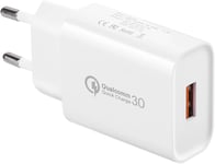 Chargeur Usb, Quick Charge 3.0 Chargeur Rapide Compatible Avec Samsung Galaxy S6 S7 S8 S9 S10 S20 S21 S22 A13 A53/Note 8/9, Iphone, Huawei, Téléphone Portable, Chargeur Rapide Original De Re[X1670]