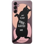 Babaco ERT GROUP mobile phone case for Samsung A14 4G/5G original and officially Licensed pattern Cats 003 optimally adapted to the shape of the mobile phone, partially transparent