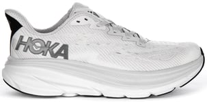 Hoka Clifton 9 Nimbus Lace Up Knit Upper Trainers Light Grey Mens Size 6 - 12