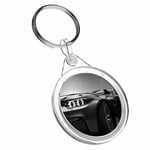 1 X Black Sports Car Track Racing - Keyring IR02 Mum Dad Birthday Gift #16473