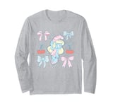 The Smurfs Smurfette Bow Beauty Coquette Retro Chest Logo Long Sleeve T-Shirt