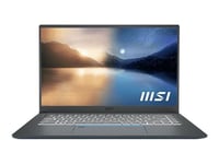 MSI Prestige 15 A11SCS-081XFR - Intel Core i7 - 1165G7 / jusqu'à 4.7 GHz - FreeDOS - GF GTX 1650 Ti - 16 Go RAM - 512 Go SSD NVMe - 15.6" IPS 1920 x 1080 (Full HD) - Wi-Fi 6 - gris charbon