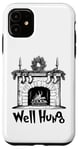 iPhone 11 Well Hung Funny Adult Joke Stockings By Fireplace Christmas Case