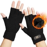 DOVAVA Gants Homme Gants d’hiver Tactile Gants de Doublure Enpeluche Ticotés, Gants Thermostables Gants pour Sport (Noir-2)