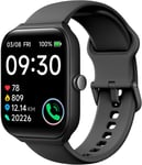 Montre Connect??E Homme/Femme Avec Alexa Et Podometre, 1,95"" Smartwatch Avec 100 Sports, Repondre Appel Et Cardiofrequencemetre,??Tanche Ip68 Pour Natation,Compatible Avec Ios Et Android Noir