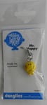 MR HAPPY DANGLY - CHARM/ACCESSORY (MR MEN) - NEW/SEALED.  FREE UK P&P