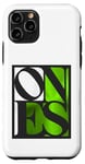 Coque pour iPhone 11 Pro Graphique vert et blanc « One of Them Ones »