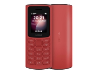 Nokia 105 4G (2021) - 4G-funktionstelefon - dual-SIM - RAM 48 MB / Internminne 128 MB - 160 x 120 pixlar - röd