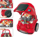 Remote Control Large Truck Engine Mechanic Repair Toy Set Sound & Light for Kids