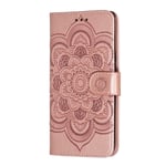 Flip Case for Samsung galaxy A6+, Genuine Leather Case Business Wallet Case with Card Slots, Magnetic Flip Notebook Phone Cover with Kickstand for Samsung galaxy A6+ (Rose Gold)