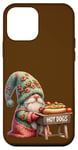 Coque pour iPhone 12 mini Fast Food Fathers Day Gnome For Hot Dog Lover Funny Grandpa