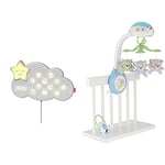 Fisher-Price Lumalou Assistant de Sommeil et Routine (GWM53) Doux Rêves Papillon 3-en-1 Mobile Musical pour Lit Bébé Télécommandé (CDN41)